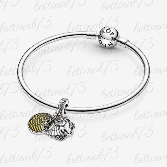 Pandora Disney Beauty and the Beast Dancing Dangle Charm - Picture 4 of 6